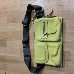 Danier Leather Yellow Genuine Leather Fanny Pack